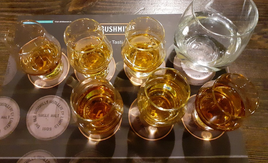 Bushmills whiskey tasting